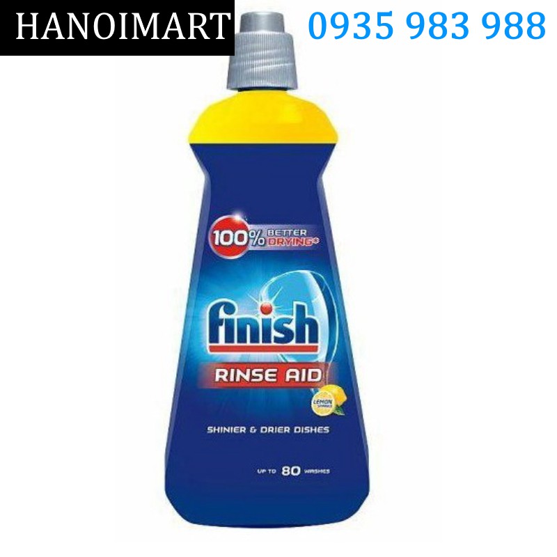 Combo 100 viên rửa bát finish và nước làm bóng Finish 750ml