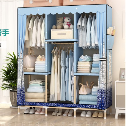 tủ quần áo vải tủ khung gô 3 buồng loại 1 có bảo hành gỗ bọc nhựa cao cấp