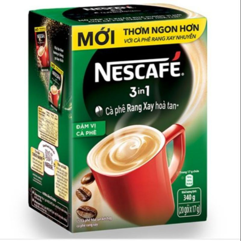 Thùng 24 Hộp Cafe Rang Xay Đậm Vị Cafe Nescafe 3 in 1