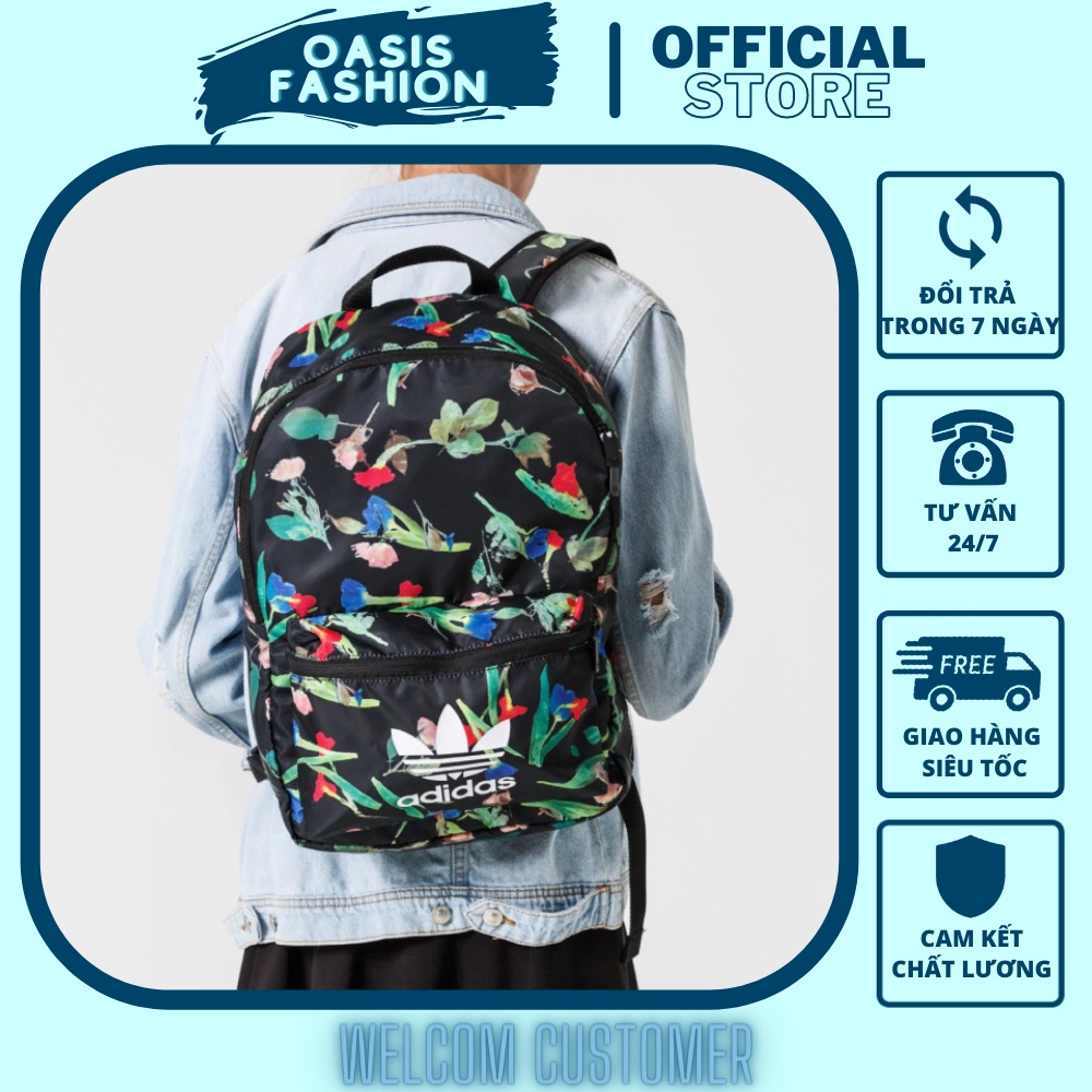 Balo Adidas Originals Classic Graphic Black Full Tag Code