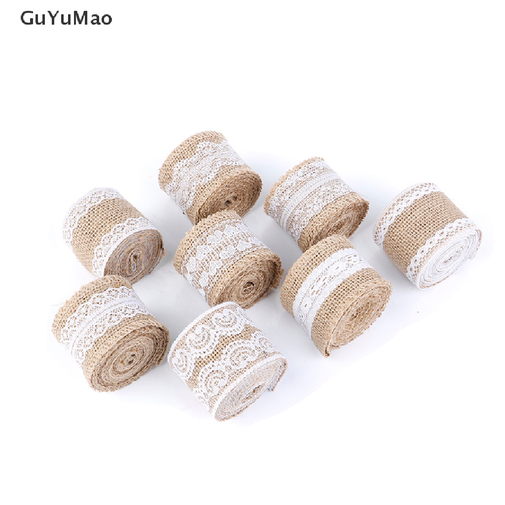 Cuộn Ruy Băng Ren Trắng Dài 2 Mét Dùng Trang Trí Tiệc