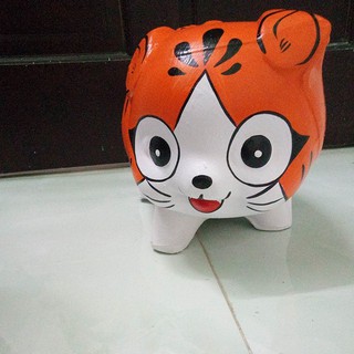 heo đất,lợn đất tiết kiệm vẽ 3d - size nhỏ