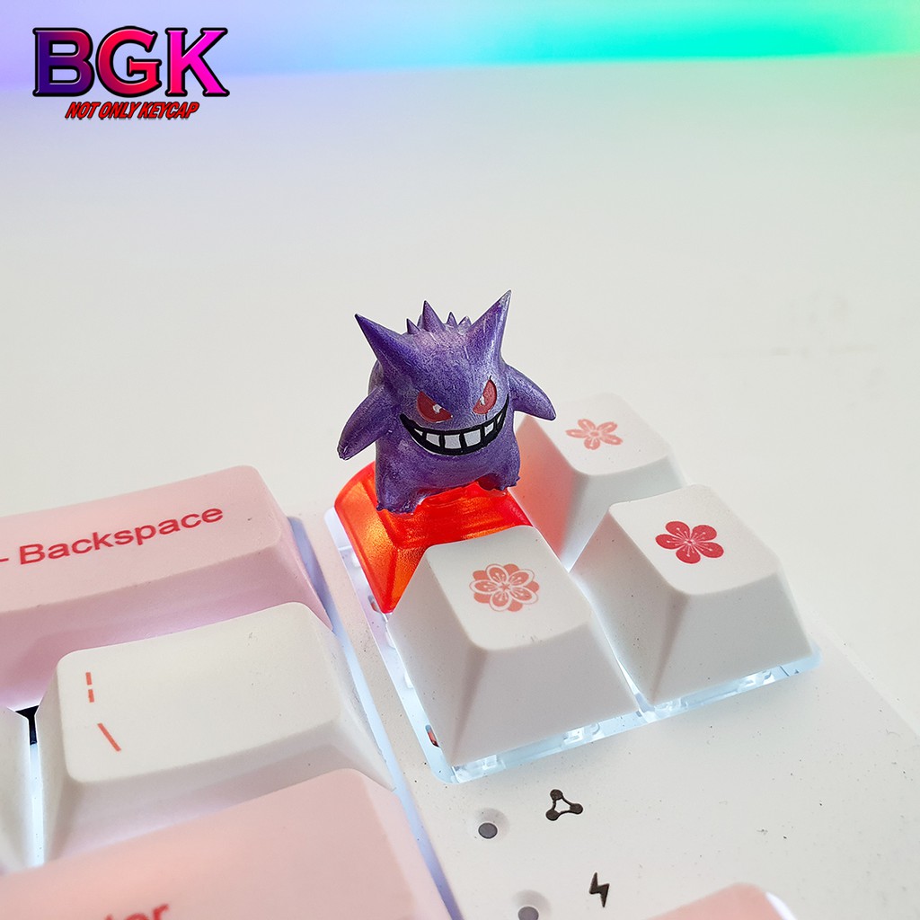 Keycap Lẻ Artisan GENGAR V2 Cực đẹp ( Đế Xuyên LED, Keycap bàn phím cơ,keycap resin độc lạ )