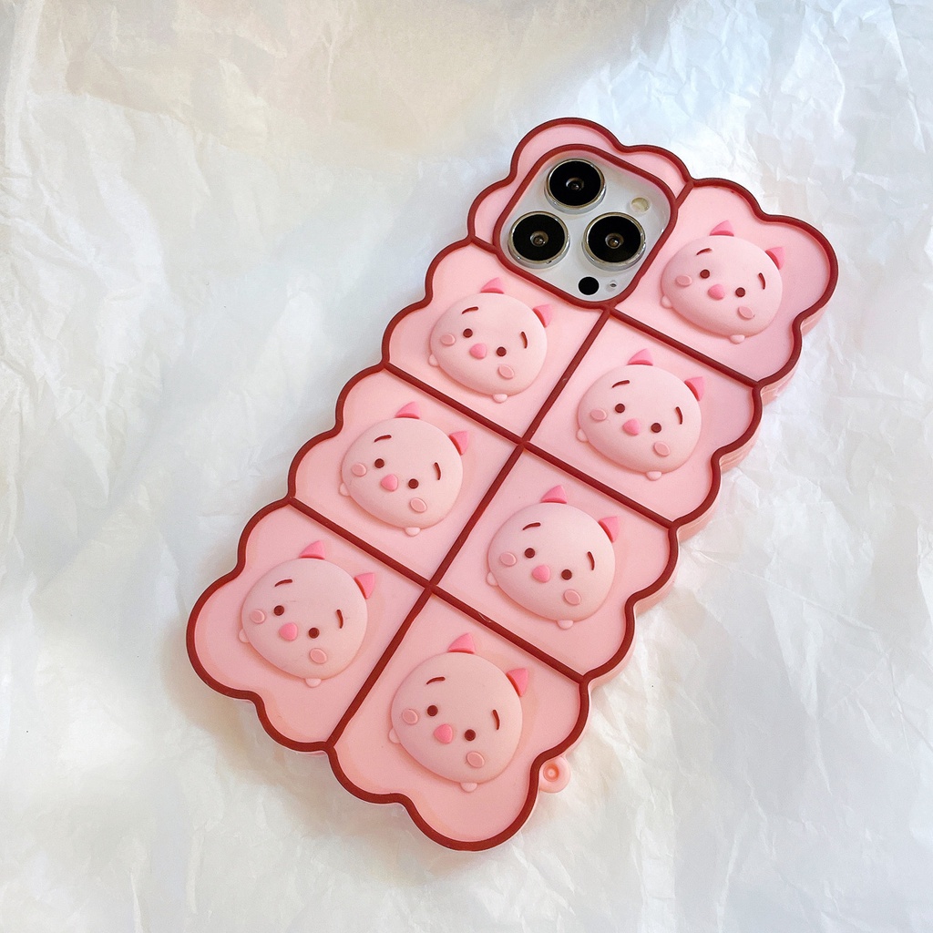 Ốp Điện Thoại Hình Chú Heo Con Đáng Yêu Cho iphone 13 12 11 pro x xr xs max