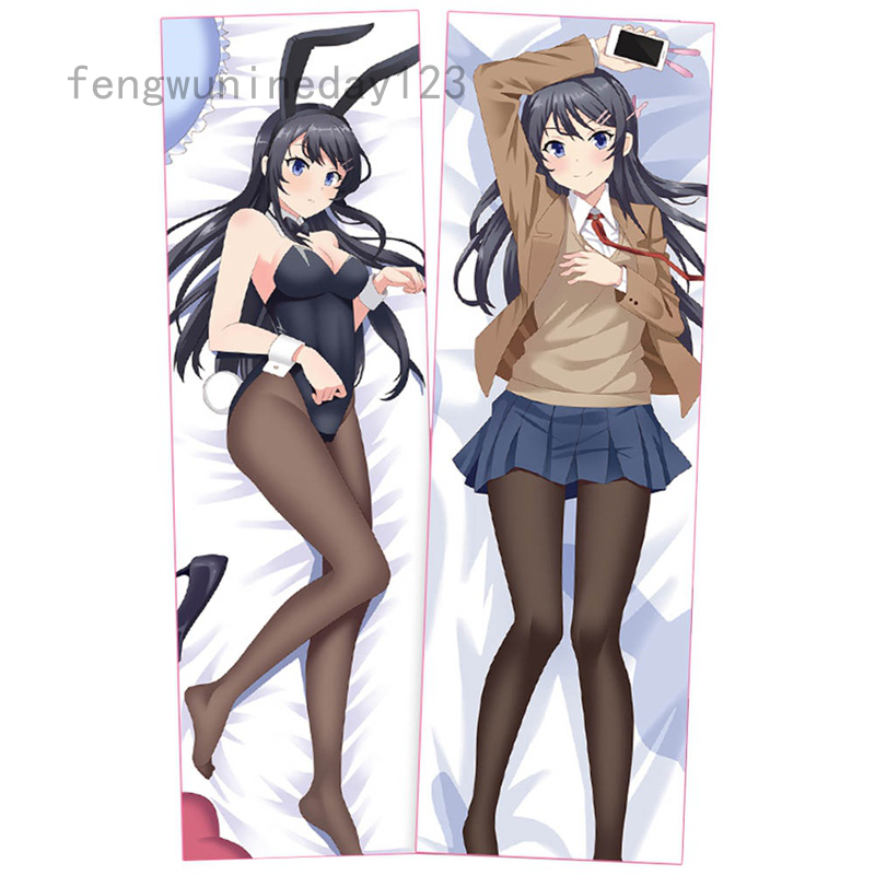 Áo gối ôm in họa tiết hoạt họa anime Seishun Buta You Sakurajima Mai Drakimakura Pw2180