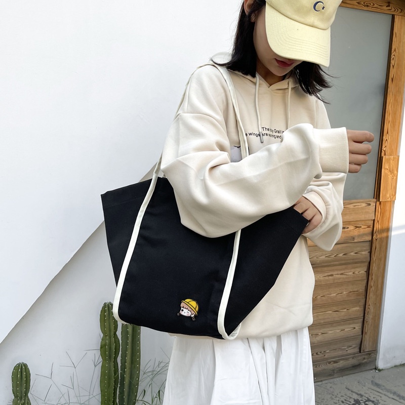 Túi Xách Canvas Cỡ Lớn Thời Trang Cho Nữ