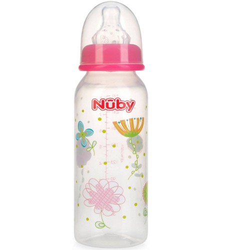 [HÀNG CHÍNH HÃNG] Bình sữa chống sặc cho bé cổ hẹp Nuby dung tích 120ml/240ml