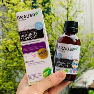 Siro Tăng Đề Kháng Brauer Immunity 100ml - Xuất xứ Úc