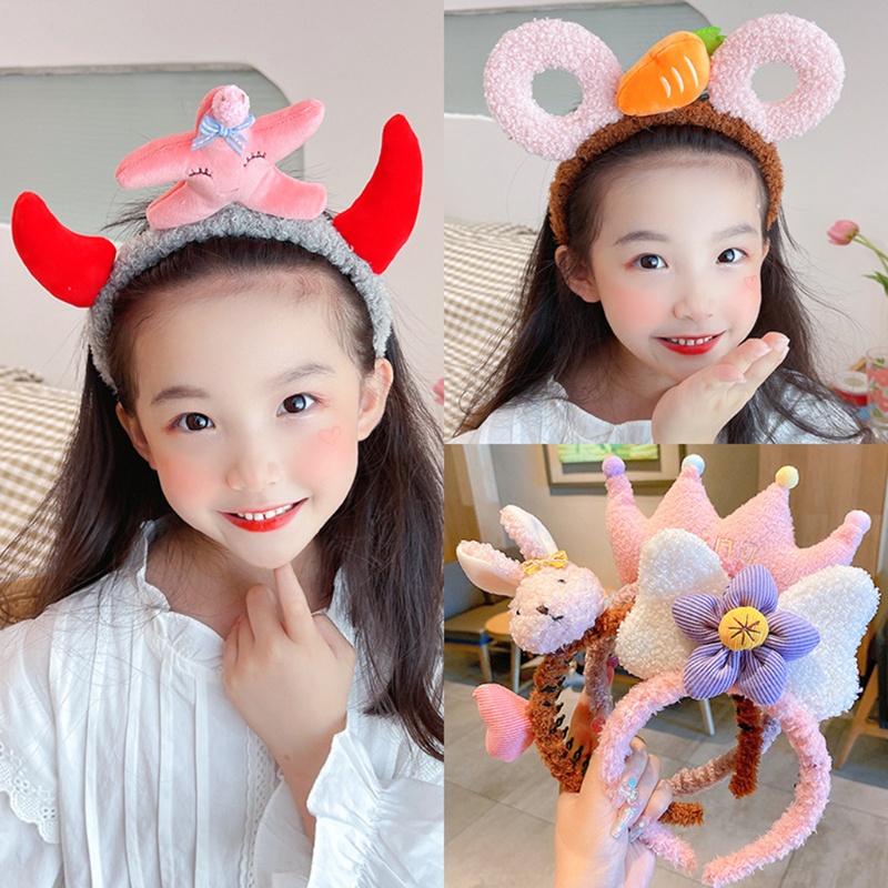 Băng Đô Cài Tóc Hình Gấu Bông Hoạt Hình Dễ Thương Cho Nữ