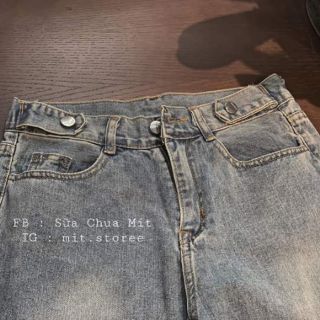 Quần baggy jean rách gối
