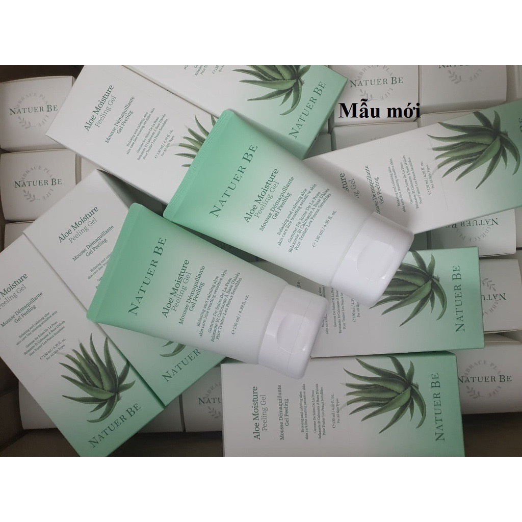 Gel tẩy da chết Lô Hội Natuer Be Aloe Moisture Peeling Gel dịu da dưỡng ẩm ngăn mụn Linh Giang chính hãng