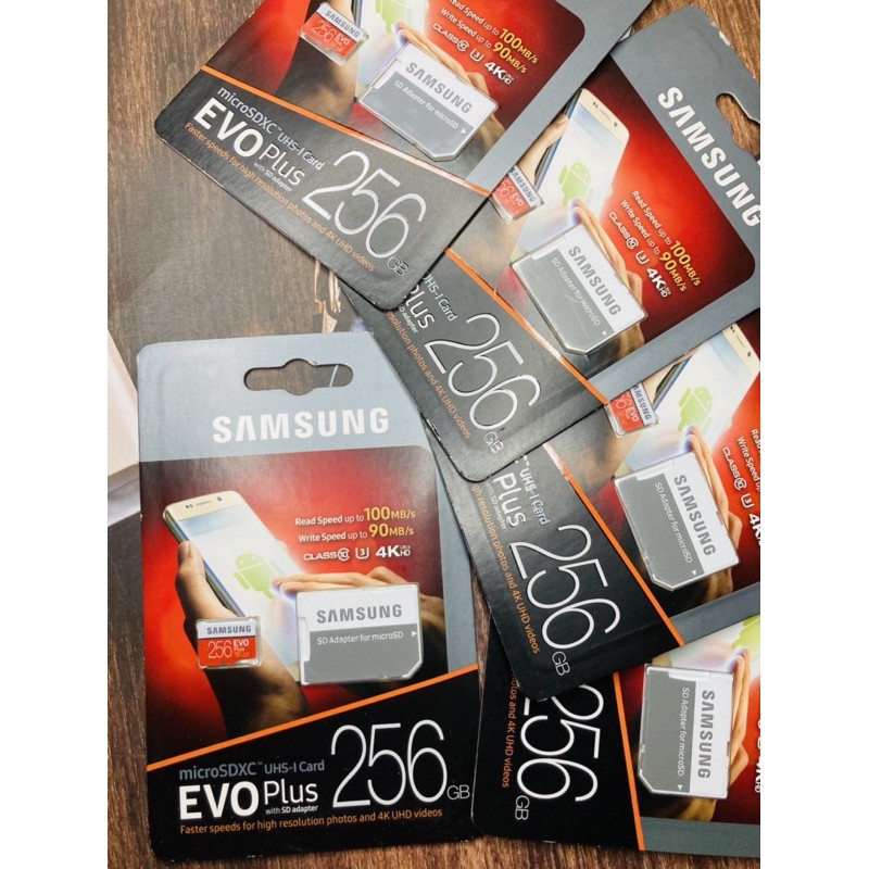 [SAMSUNG 256GB]-Thẻ nhớ MicroSDXC Samsung EVO Plus 256GB U3 4K - W90MB-R10