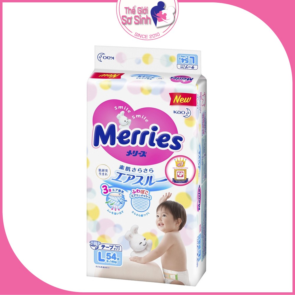 Tã Merries Nhật Chính Hãng Dán/Quần đủ size NB96/S88/M68/M64/L58/L50/XL44/XXL28