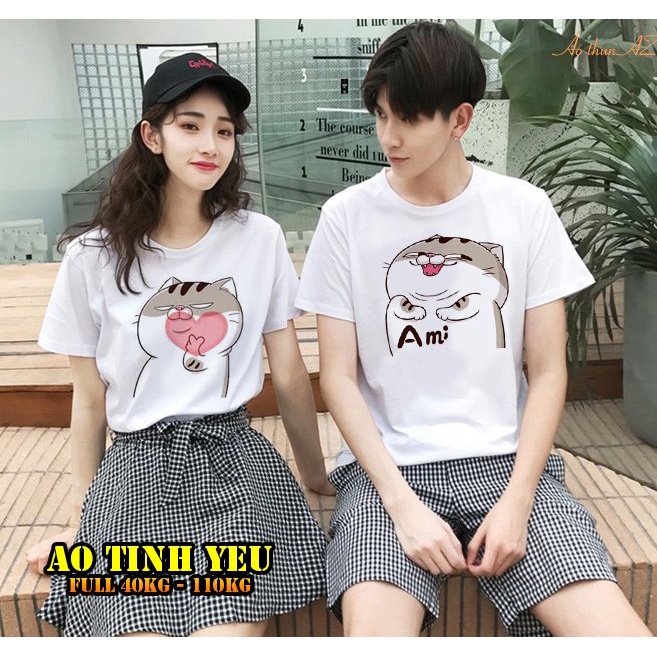 Áo Thun Cặp Đôi Couple Có BigSize Từ S đến 8XL  Áo Đôi Áo Cặp Vải Cotton đẹp ATTY16