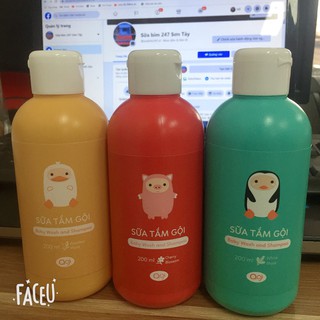 Sữa tắm gội cho bé agi chai 200ml