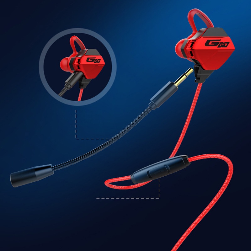 Tai Nghe Gaming Nhét Tai G10-Pro Có Mic Rời Cao Cấp Chống Ồn Dùng Cho Cả Máy Tính, Điện Thoại