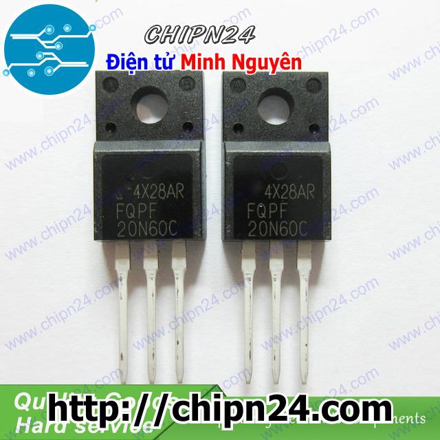 [1 CON] Mosfet 20N60 TO-220F 20A 600V Kênh N (FQPF 20N60C FQPF20N60C)