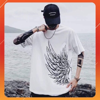 Áo Thun Tay Lỡ Form Rộng Cánh Thiên Thần Oversize ( Kèm Video Thực Tế )