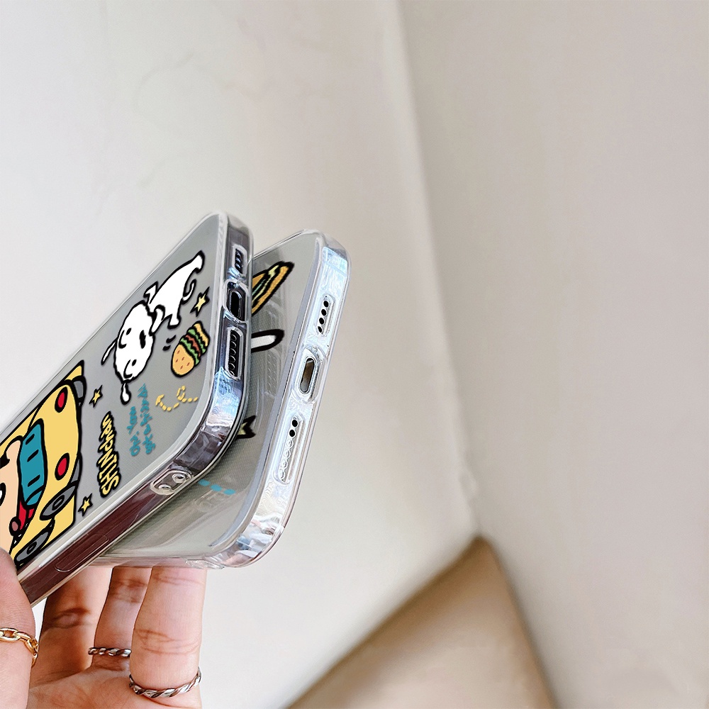 Ốp Điện Thoại Tpu Dẻo Họa Tiết Cậu Bé Bút Chì Cho iPhone 11 12 13 pro max XS X XR XSMax 7 8 6 6s plus 5 4 SE 2020