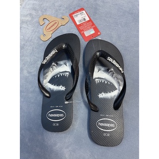 HAVAIANAS FOR MEN - DÉP HAVAIANAS LOGO SHARK BLACK [ CHÍNH HÃNG ]