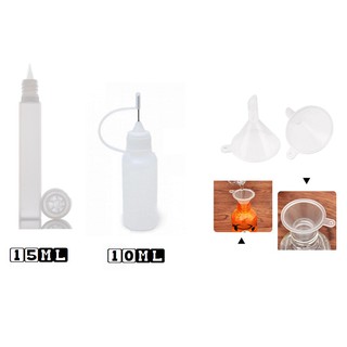 Bình Mini Dùng Để Chiết/ Chia Tinh Dầu (10ml, 15ml) / Phễu Chiết Dầu, Mỹ Phẩm
