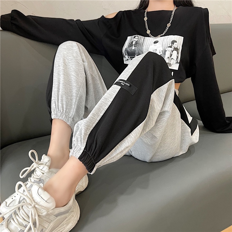 SUXI Quần legging nữ ống rộng thời trang mùa thu mới