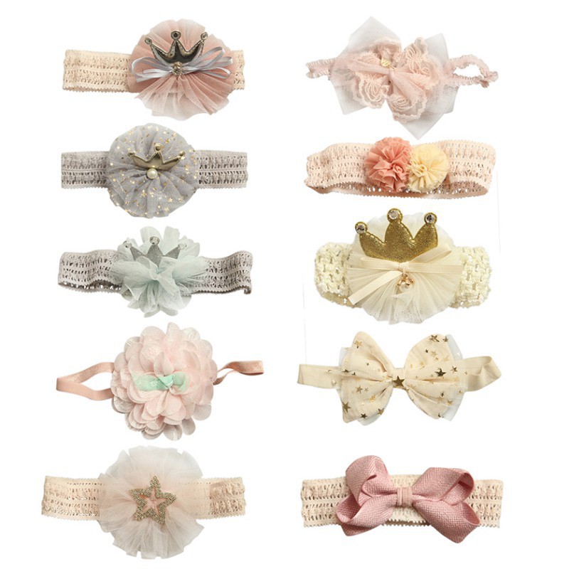 Băng đô ren hoa cho bé gái xinh xắn nhiều kiểu dáng tùy chọn