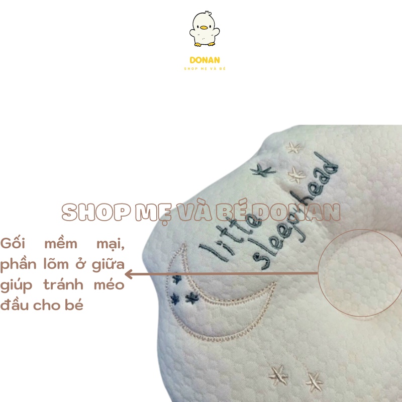 Gối Cho Bé Sơ Sinh 🥑Shop Mẹ Và Bé Donan🥑 Gối Lõm Chống Bẹp Đầu Cho Bé Hình Đám Mây