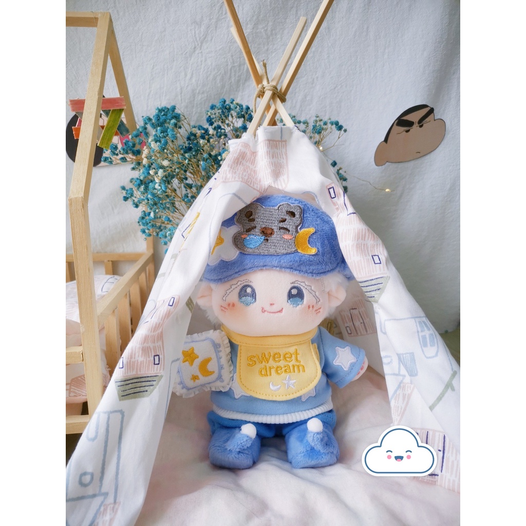 Bộ đồ ngủ Gấu Koala cho bé doll 15cm 20cm