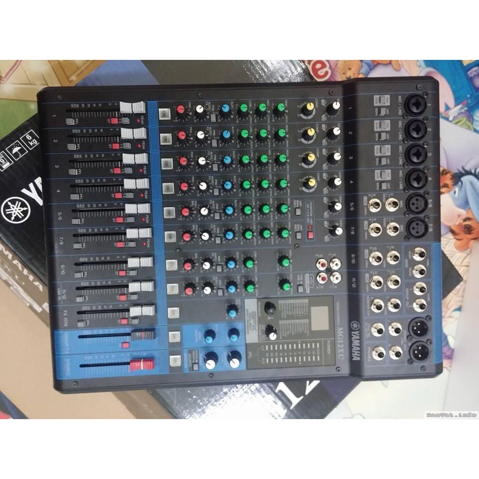 Mixer yamaha MG12XU hàng loại 1, Bộ trộn âm thanh yamaha mg12xu có đèn báo tín hiệu - Cổng USB thu âm