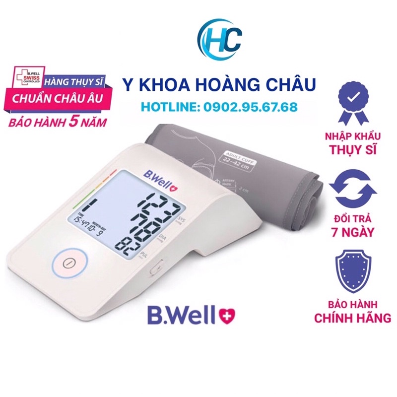 BWell Med 53-Máy đo huyết áp bắp tay điện tử tự động B.Well Med 53 (100% Nhập Khẩu Thuỵ Sĩ - bảo hành 5 năm)