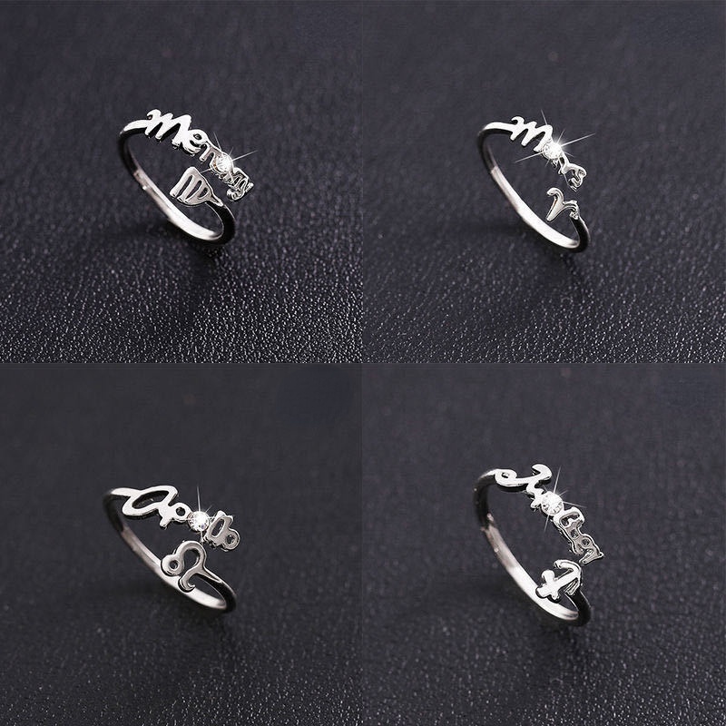 Nhẫn Đeo Tay Kim Loại Hình Cung Hoàng Đạo Thời Trang Cho Nữ