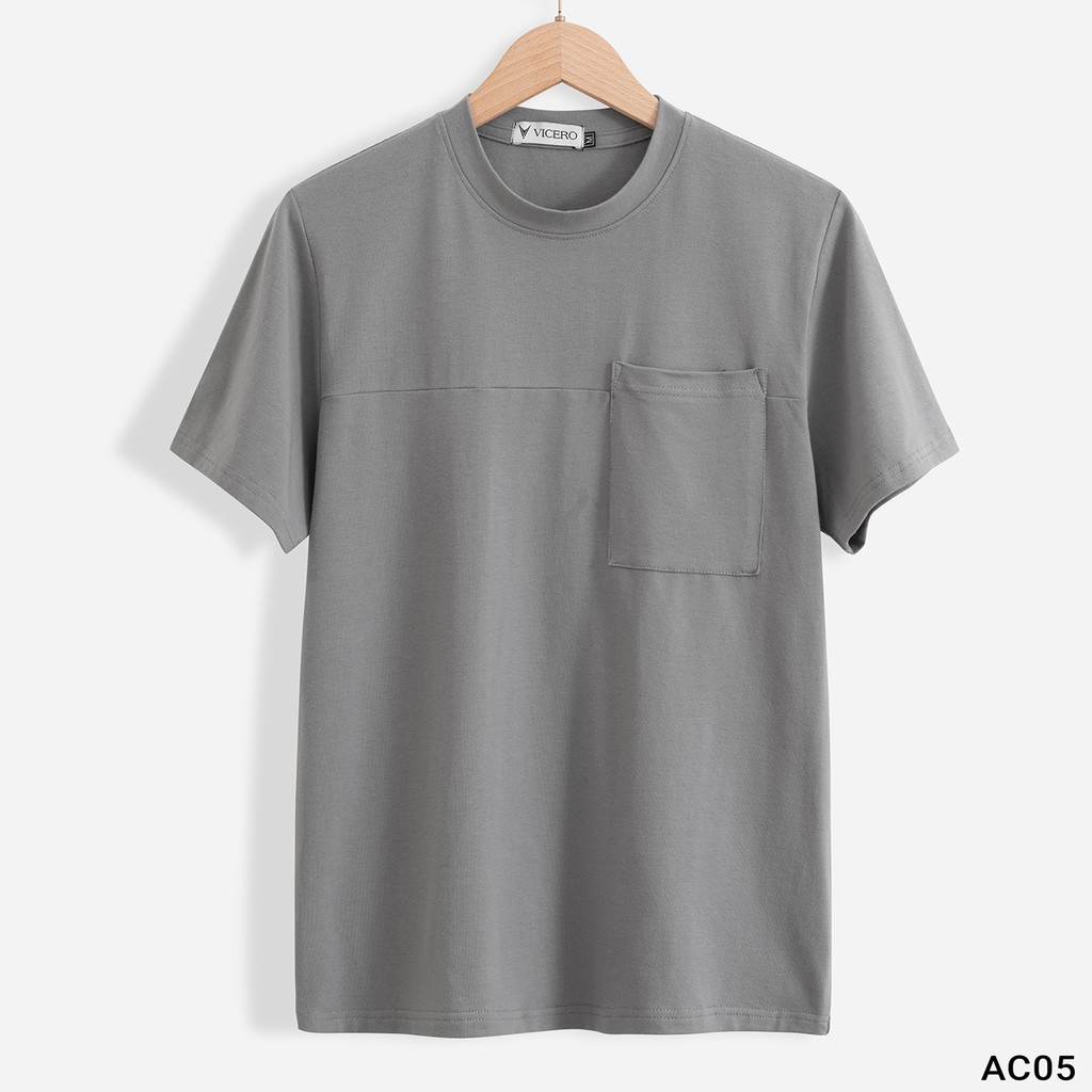 [Mã FAMALLT5 giảm 15% đơn 150K] Áo Thun Nam Tay Ngắn Cổ Tròn Trơn Đẹp 6 Màu VICERO | BigBuy360 - bigbuy360.vn