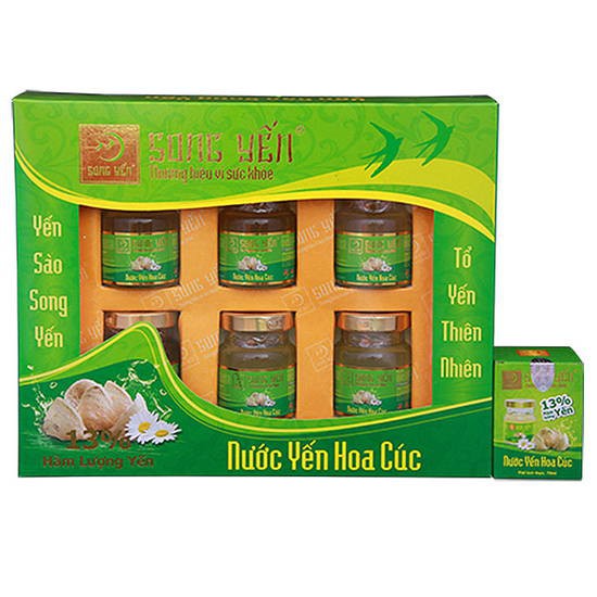 Nước yến Song Yến Hoa Cúc 13% đường phèn 70ml