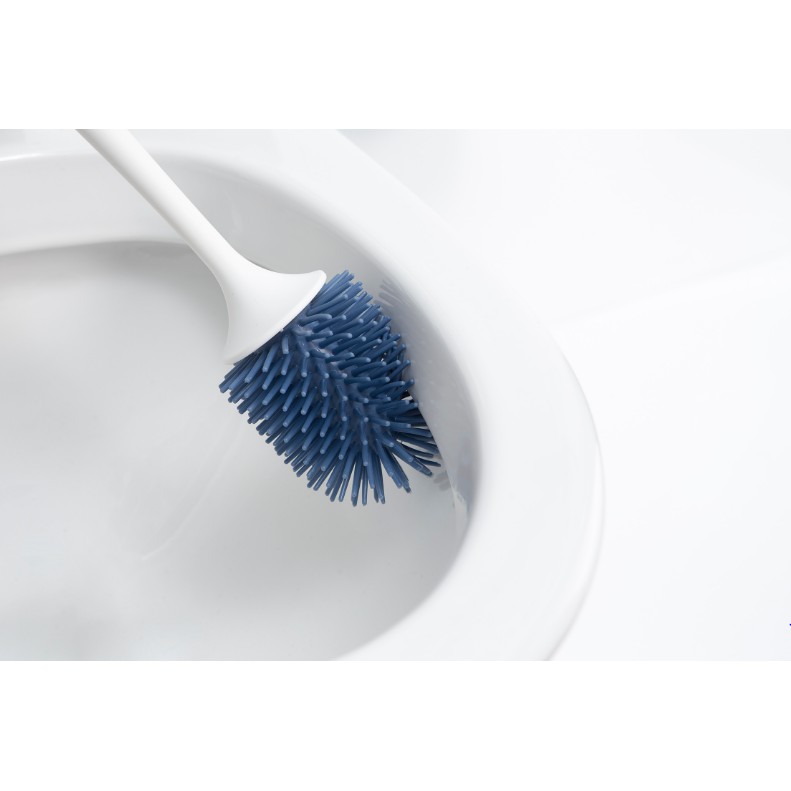 Chổi cọ toilet inochi có hộp đựng gắn tường thiết kế đầu cọ bằng silicon có cán cầm dài tiện dụng