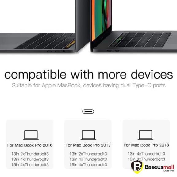 Baseus -BaseusMall VN Hub chuyển Baseus Thunderbolt C Pro 7 in 1 Smart Hub cho  Pro 2016/ 2017/ 2018