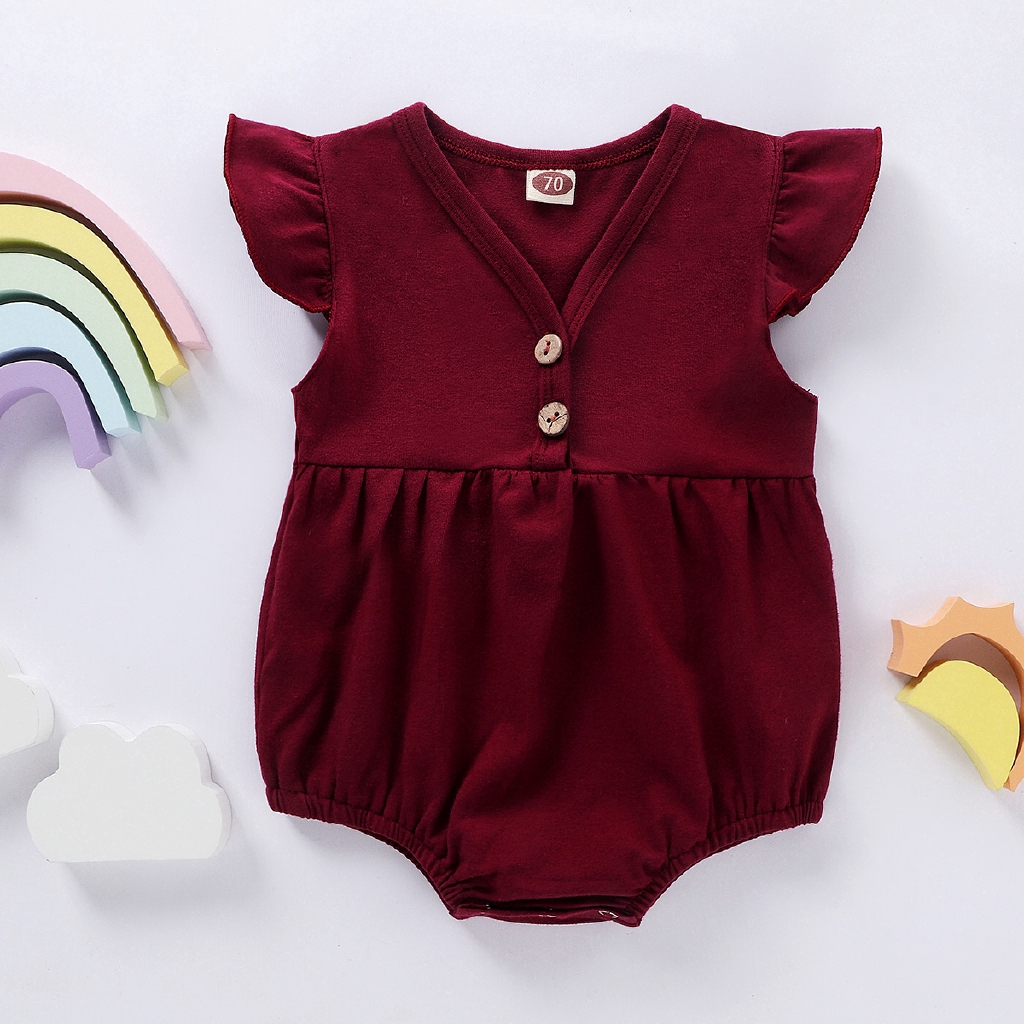 Jumpsuit tay cánh tiên chất cotton cho bé
