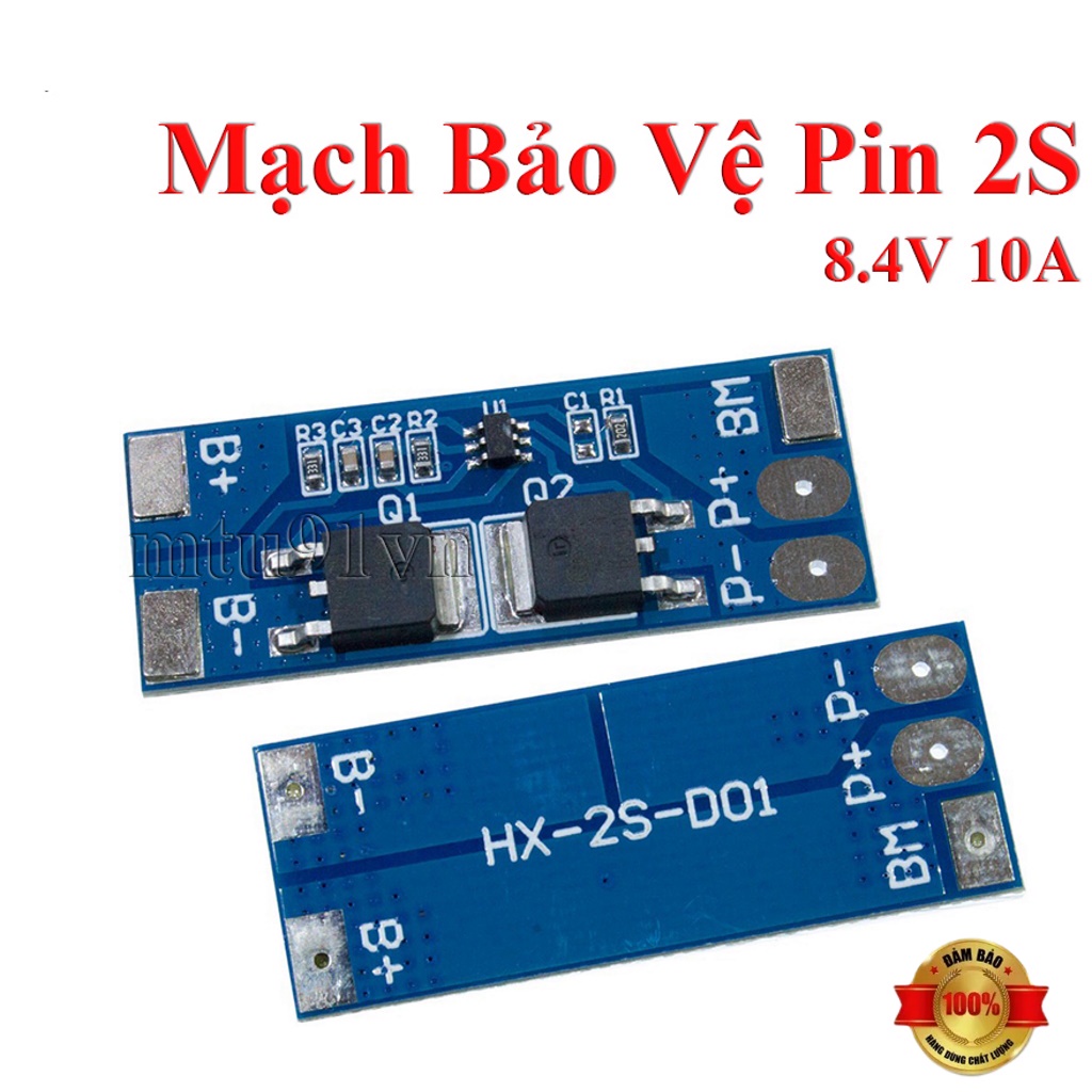 Mạch Sạc Và Bảo Vệ Pin Li-Ion 2S 7.4V - 8.4V 10A Loại Tốt, Sạc 2 Cell Pin 18650