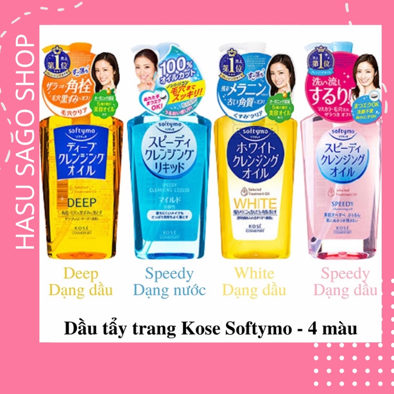 Dầu tẩy trang Kose Softymo làm sạch sâu nhẹ dịu Cleansing Oil 230ml Nhật Bản