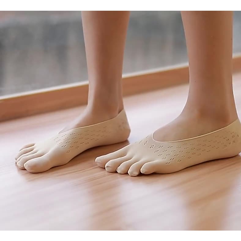Tất nữ xỏ ngón đi hài, giày búp bê, tập yoga chống trượt khử mùi kháng khuẩn - T15