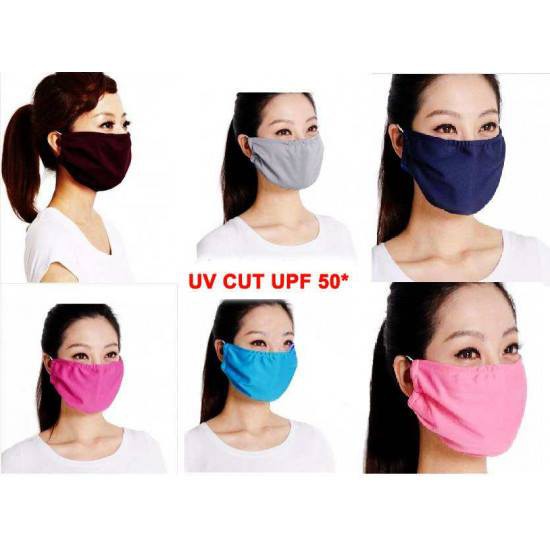 Khẩu trang chống nắng 2 lớp vải thun lạnh UV Nhật Bản - khau trang Nhat Ban 2 lop