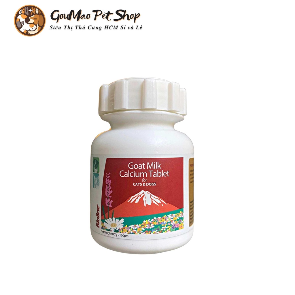 ( BÁN LẺ 1 VIÊN ) Viên canxi sữa dê Bioline bổ sung dưỡng chất cho chó mèo - GOUMAO PET