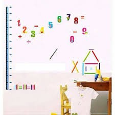 Decal dán tường đo chiều cao số