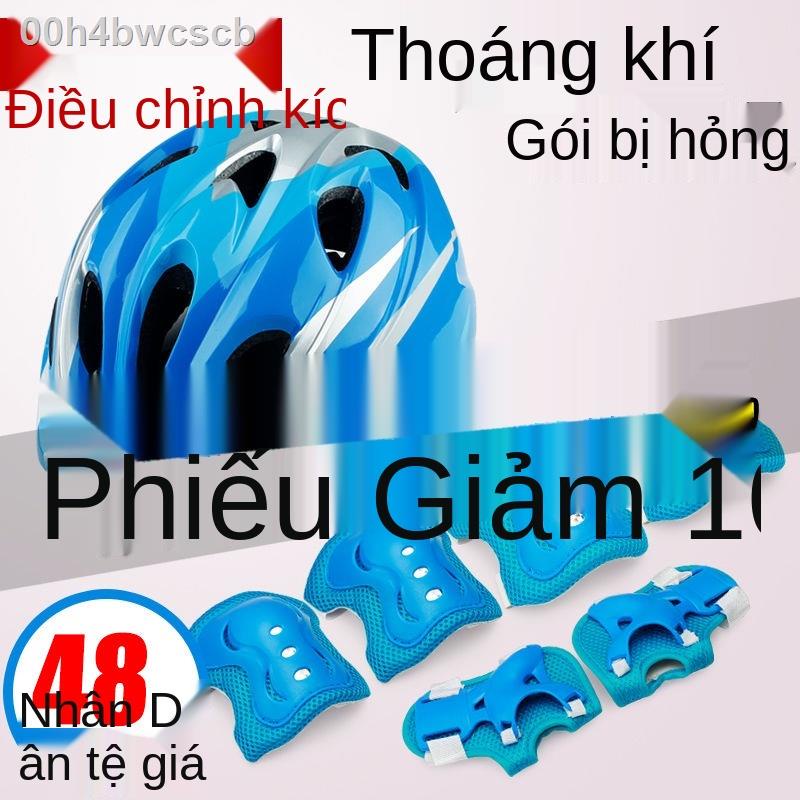 ♤☽Bộ đồ bảo hộ trẻ em Trượt patin miếng đệm đầu gối trọn xe đạp thăng bằng bé trai ván cưỡi thể thao mũ hiểm chống ngã g