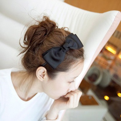 [Mã FAMARAL1 giảm 10K đơn 50K]CA04 - Cài tóc nơ vải sọc đơn giản