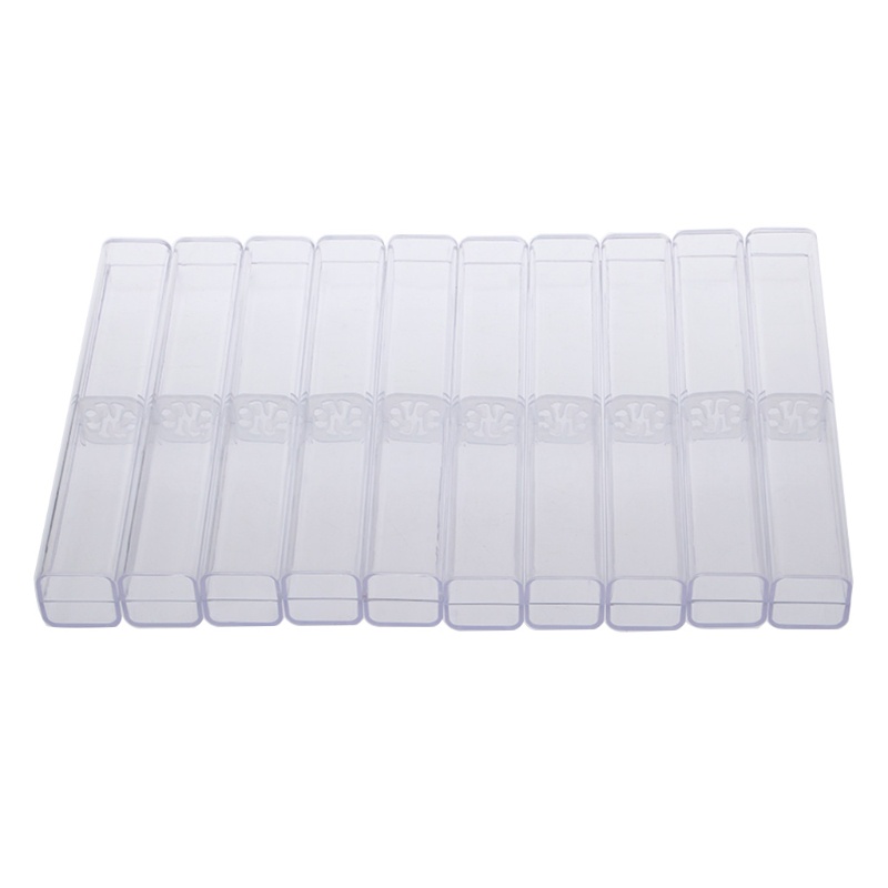 Bộ 10 Hộp Đựng Bút Mini Bằng Nhựa Acrylic Trong Suốt Ốp