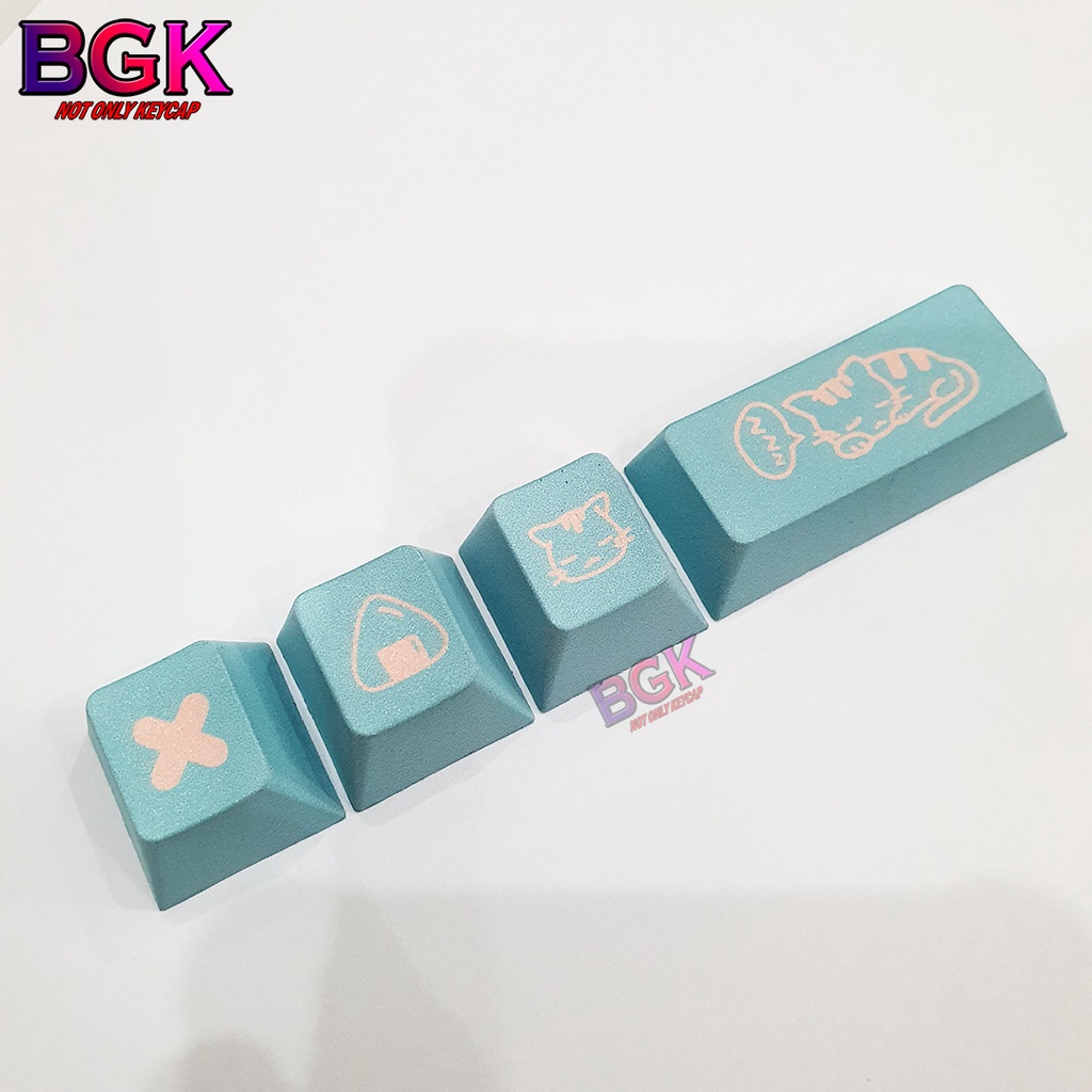 Nút Bàn Phím Cơ Lẻ Chất Liệu PBT Chuẩn Cherry Profile In Dye Sub Chủ Đề Mèo Cute