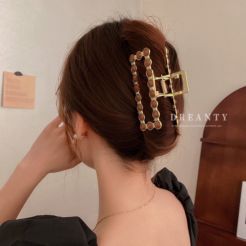 Kẹp Kim Loại Hình Học Đơn Giản Thời Trang Cao Cấp