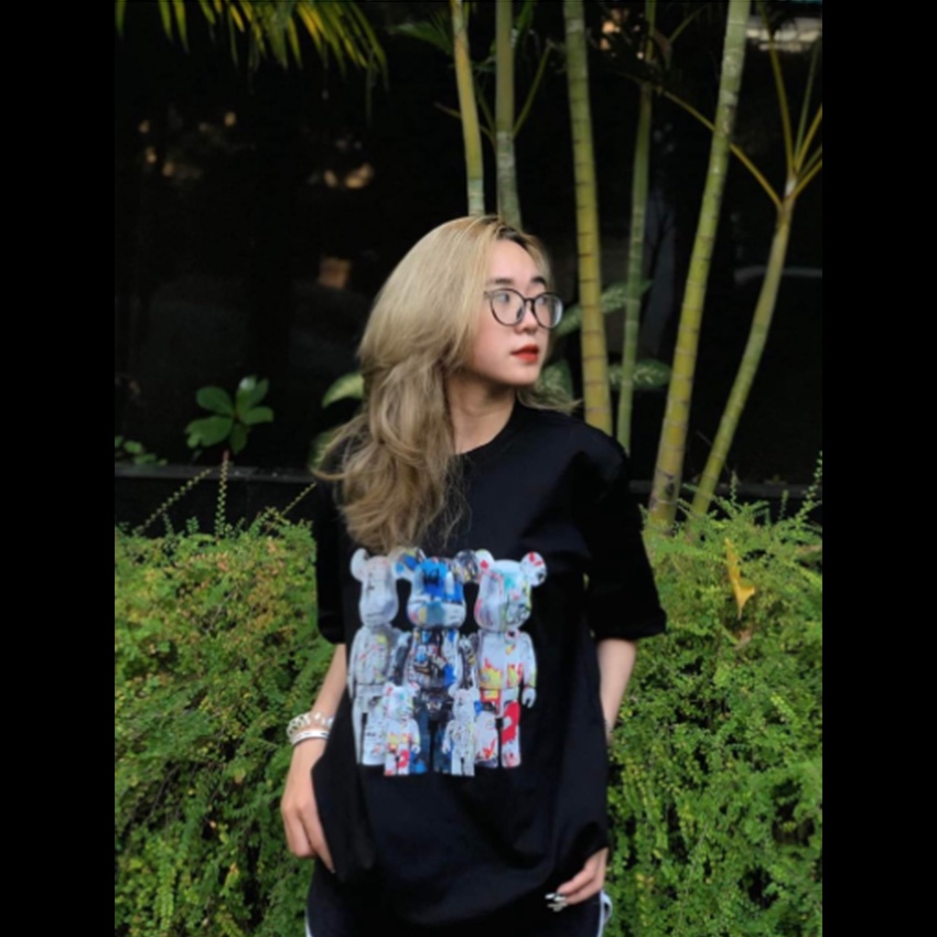 Áo thun in hình BEEBEE  Bearbrick gia đình-BBGD001 ( trắng) 100% COTTON | BigBuy360 - bigbuy360.vn