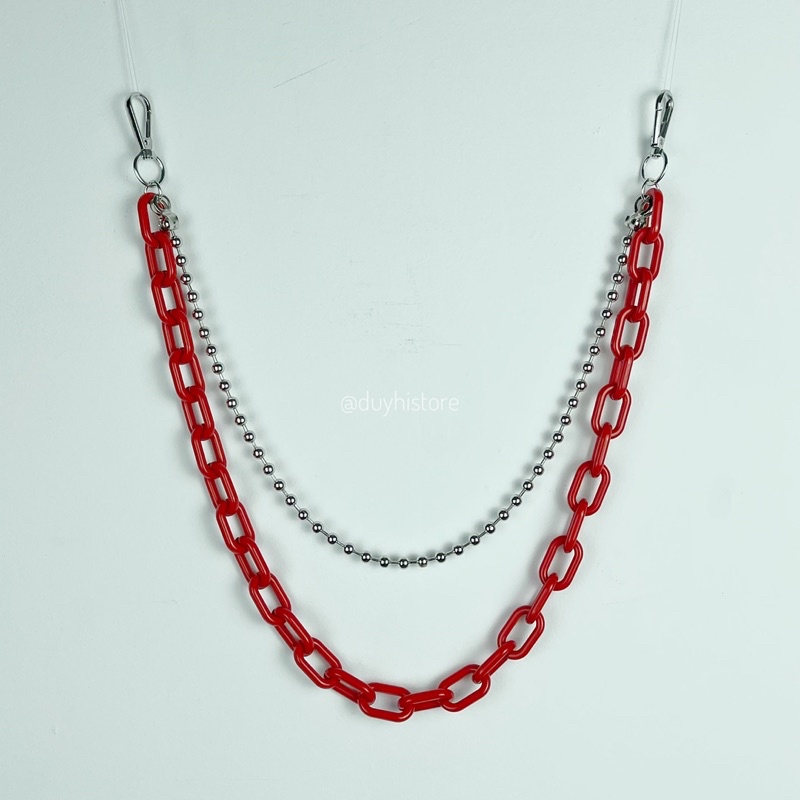 Xích chain quần unisex nhiều màu - Chain quần nhựa phối chuỗi xích | DUYHI